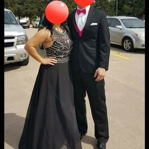 Black jeweled Prom Dress